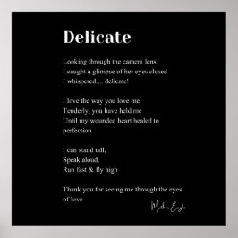 Delicate Love Poetry Wall Art Poster Decor