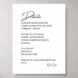 Delicate Love Poetry Wall Art Poster Decor
