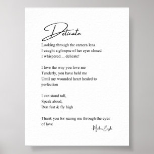 Delicate Love Poetry Wall Art Poster Decor