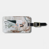 Delicate Love | Uw foto- en kalligrafie Bagagelabel (Voorkant horizontaal)