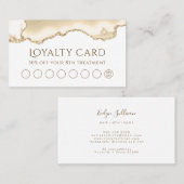 delicate loyaliteitskaart van perzikagaat visitekaartje (Voorkant / Achterkant)