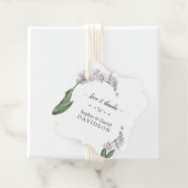 Delicate Luau Waterverf White Orchid Wedding Bedankjes Labels (In situ)