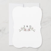 Delicate Luau Waterverf White Orchid Wedding Kaart (Achterkant)