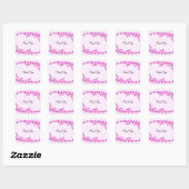 Delicate Magenta Bloesems Dank Je Vierkante Sticker (Vel)