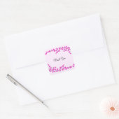 Delicate Magenta Bloesems Dank Je Vierkante Sticker (Envelop)