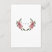 Delicate Magnolia Roze & Blush Details Kaart (Achterkant)