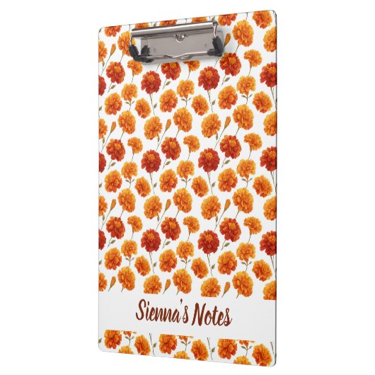 Delicate Mariold Patroon Naam Klembord (Links)