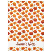 Delicate Mariold Patroon Naam Klembord (Achterkant)