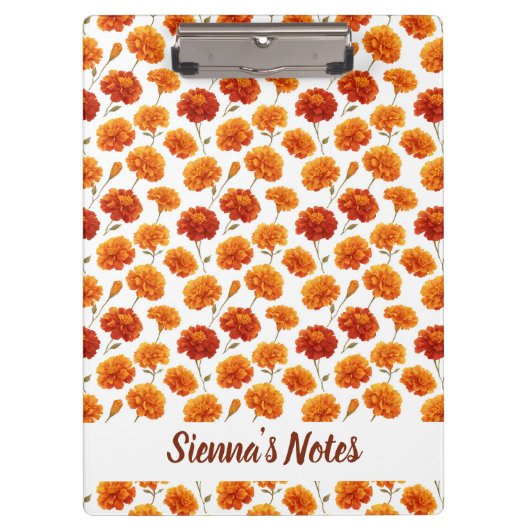 Delicate Mariold Pattern Name Klembord (Voorkant)