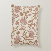  delicate mauve bloemen & ingewikkelde bladeren accent kussen (Achterkant (Verticaal))