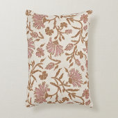  delicate mauve bloemen & ingewikkelde bladeren accent kussen (Voorkant(Verticaal))