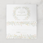 Delicate Meadow Wild Flower Spring Wedding Plaatskaartje (Buitenkant ongevouwen)