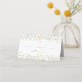 Delicate Meadow Wild Flower Spring Wedding Plaatskaartje (Voorkant)