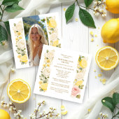 Delicate Mediterranean Lemons Flowers Greenery Kaart
