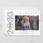 Delicate MInimalist Graduate Floral Lilac Shades P Kaart (Voorkant)