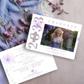 Delicate MInimalist Graduate Floral Lilac Shades P Kaart