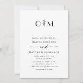 Delicate minimalistische bloemenbruiloft | Zwart & Kaart (Voorkant)