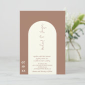 Delicate minimalistische elegante boog alles in éé kaart (Staand voorkant)