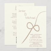 Delicate minimalistische hand getekend oneindig al kaart (Voorkant / Achterkant)