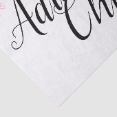 Delicate minimalistische kalligrafie bruiloft tissuepapier (Detail)