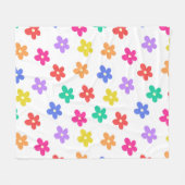 Delicate minimalistische regenboogmakreelbloemen fleece deken (Voorkant (Horizontaal))