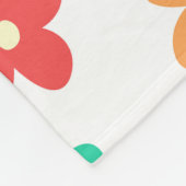 Delicate minimalistische regenboogmakreelbloemen fleece deken (Hoek)