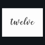 Delicate minimalistische trouwtafel nummers kaart<br><div class="desc">De Delicate Minimalist Wedding Invitation Suite bevat een modern kalligrafiescript dat zich uitspreekt tegen de eenvoudige typografie,  waarbij de suite hopeloos romantisch blijft.</div>