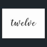 Delicate minimalistische trouwtafel nummers kaart<br><div class="desc">De Delicate Minimalist Wedding Invitation Suite bevat een modern kalligrafiescript dat zich uitspreekt tegen de eenvoudige typografie,  waarbij de suite hopeloos romantisch blijft.</div>