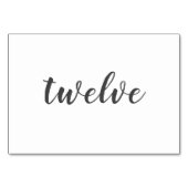Delicate minimalistische trouwtafel nummers kaart (Voorkant)