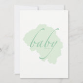 Delicate Mint Baby shower Invitation Kaart (Achterkant)