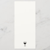 Delicate Modern Zwart-Wit Trouwmenu Menu (Achterkant)