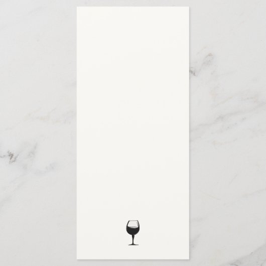 Delicate Modern Zwart-Wit Trouwmenu Menu (Achterkant)