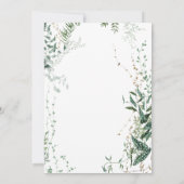 Delicate moderne tropische regenwoud bruids brunch kaart (Achterkant)