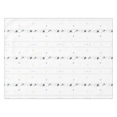 Delicate moderne winter patroon witte tafelkleed (Voorkant (Horizontaal))