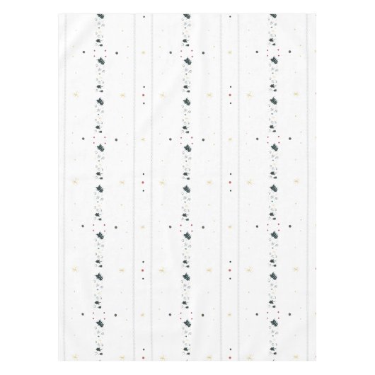 Delicate moderne winter patroon witte tafelkleed (Voorkant)