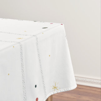 Delicate moderne winter patroon witte tafelkleed
