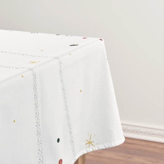 Delicate moderne winter patroon witte tafelkleed (Voorbeeld)