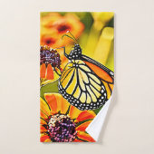 Delicate Monarch Butterfly Bloom Design Bad Handdoek (Handdoek)