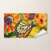 Delicate Monarch Butterfly Bloom Design Bad Handdoek (Handdoek)