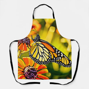 Delicate Monarch Butterfly Bloom Design Schort