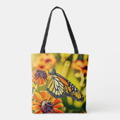 Delicate Monarch Butterfly Bloom Design Tote Bag (Achterkant)