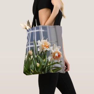 Delicate mooie narcissen lente tote bag