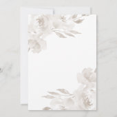 Delicate Neutrale Bloemenkalligrafie Foto Save The Date (Achterkant)