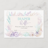 Delicate Oceaan Onder het Zee Baby Luier Raffle Informatiekaartje (Voorkant)