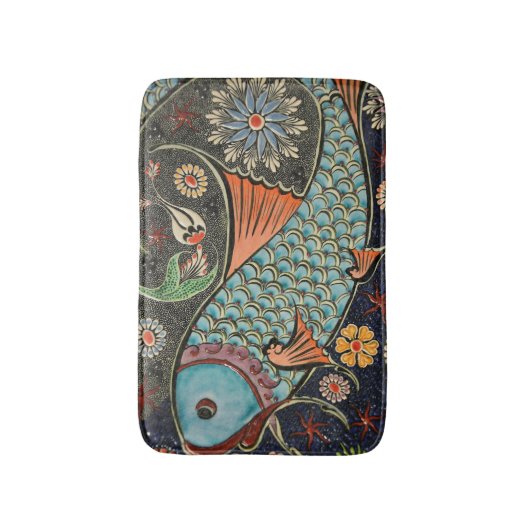 Delicate Ocean Mosaic Coastal Koi Fish Badmat (Voorkant Verticaal)