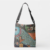 Delicate Ocean Mosaic Coastal Koi Fish Crossbody Tas (Voorkant)