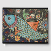 Delicate Ocean Mosaic Coastal Koi Fish Gastenboek (Voorkant)