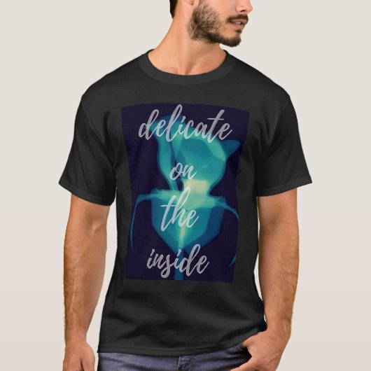 Delicate on the Inside Blue Rose Empath Sympathy T-shirt (Voorkant)