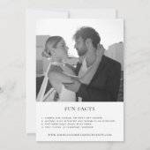 Delicate Onze Liefdesverhaal Infographic Foto Brui Kaart (Achterkant)