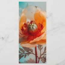 Delicate Oranje Flower Bladwijzer